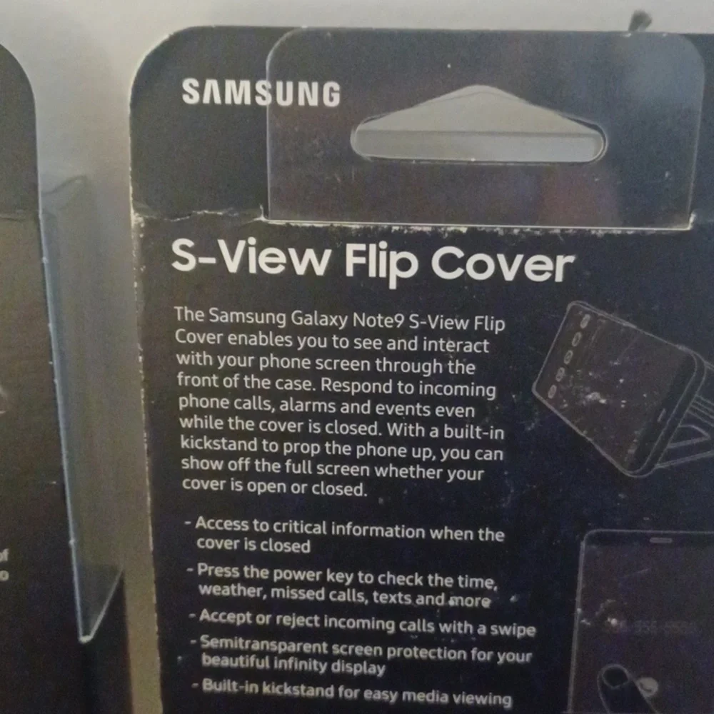 Samsung Black Rugged Protective Cover & S-View Flip Cover Lot of 2 New
